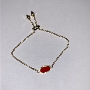 Kendra Scott Adjustable Chain in gold, with Ruby